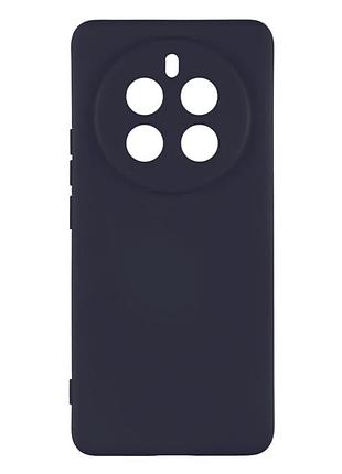 Чехол силиконовый full camera для realme 12 pro 12 pro+ с микрофиброй внутри защитный темно-синий