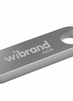 Usb флешка 64gb wibrand puma серебро металл для хранения данных и переноса информации