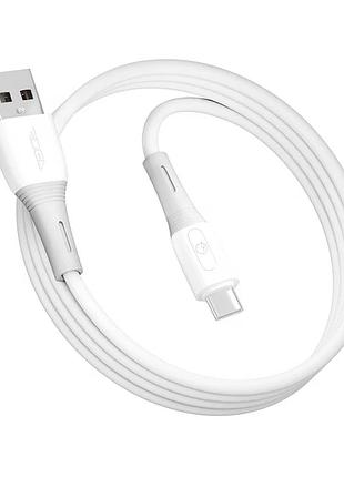 Кабель usb ridea rc-si35 type-c 3a для заряджання та передавання даних білий із захистом від заломів і перенапруги