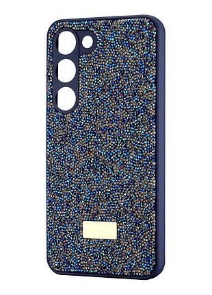 Чехол силиконовый star diamond для samsung s23 s911 противоударный с защитой камеры синий