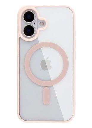 Чохол tpu з magsafe для iphone 16 захисний рожевий
