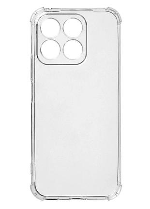 Прозрачный чехол tpu для honor x8b с защитой камеры и усиленными углами прозрачный