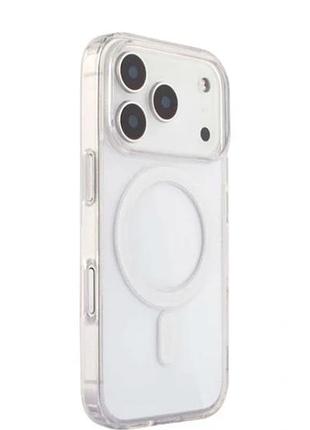 Чохол силіконовий clear case з magsafe для iphone 17 pro прозорий із захистом камери