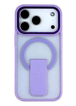 Чехол tpu+pc противоударный с magsafe для iphone 17 pro фиолетовый с защитой камеры