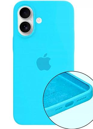 Чохол силіконовий silicone case full size для iphone 16 з мікрофіброю всередині 03.royal blue