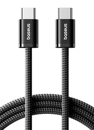 Кабель baseus type-c до type-c 100 w 1 м чорний для швидкого заряджання та передавання даних