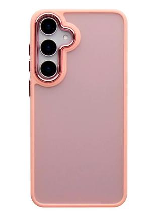 Чехол tpu+pc space ii для samsung galaxy s24+ 5g противоударный с защитой камеры розовый