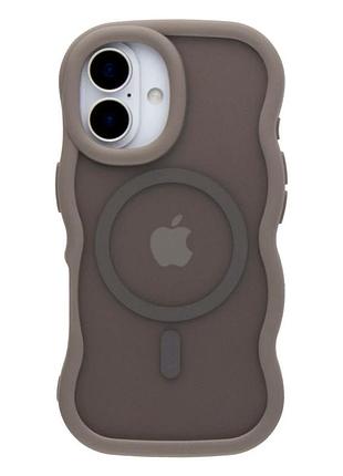 Чохол tpu pc aquawave з magsafe для iphone 16 сірий протиударний із захистом камери