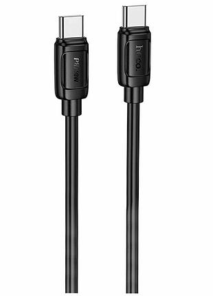 Кабель usb type-c to type-c 60 w 1 м для швидкого заряджання та передавання даних чорний hoco x115