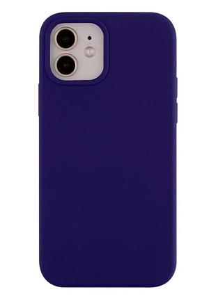 Чехол силиконовый soft silicone case для iphone 11 противоударный с защитой камеры пурпурный