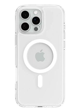 Чехол tpu+pc spigen ultra hybrid с magsafe для iphone 16 pro прозрачный с защитой камеры