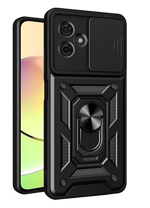 Чохол протиударний armor guard shield для motorola moto g54 5g з підставкою захист камери чорний