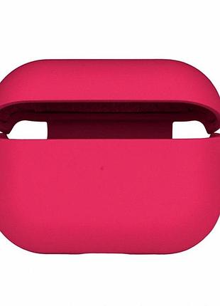 Футляр силиконовый с микрофиброй для airpods pro цвет 38.shiny pink защитный с карабином