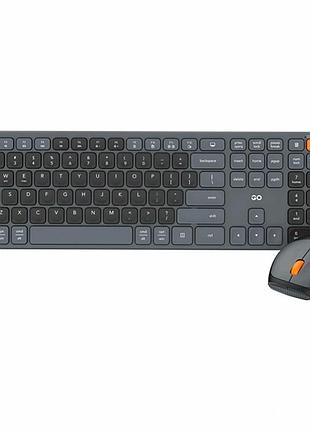 Беспроводной комплект клавиатура и мышь fantech go wk895 silent click серый 110 клавиш abs пластик bluetooth 2.4ghz