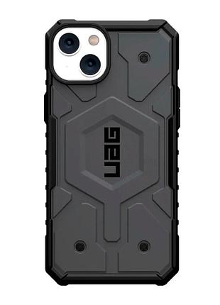 Чехол противоударный uag pathfinder для iphone 14 plus с максимальной защитой серый