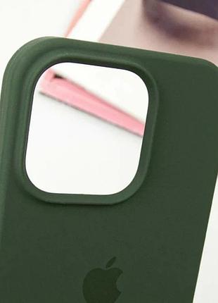 Чехол силиконовый silicone case для iphone 11 pro с микрофиброй внутри защитный granny grey