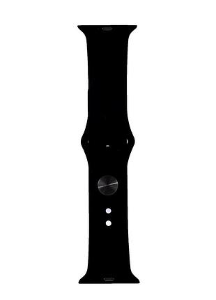 Ремешок силиконовый черный для смарт-часов apple watch 38 40 41 мм l