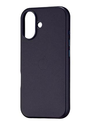 Чехол leather case с magsafe для iphone 17 темно-синий с защитой камеры и стильным дизайном