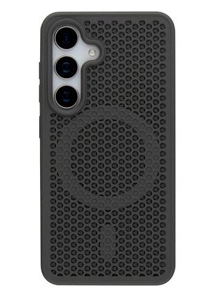 Чехол tpu+pc aerocool с magsafe для samsung galaxy s25 plus 5g серый противоударный с защитой камеры