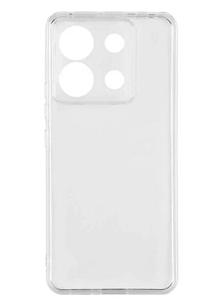 Прозрачный чехол tpu для xiaomi redmi note 13 pro 5g poco x6 5g защита камеры с усиленными углами transparent