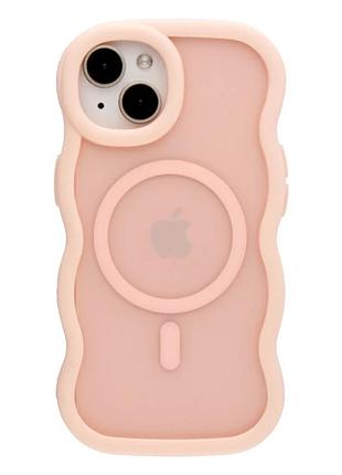 Чехол tpu+pc aquawave с magsafe для iphone 13 защитный розовый с усиленными углами