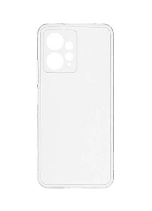 Прозрачный чехол tpu для xiaomi redmi note 12 4g с защитой камеры и усиленными углами transparent