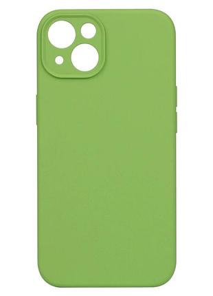 Чехол силиконовый silicone case для iphone 13 с защитой камеры mint