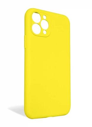 Чехол силиконовый full camera для iphone 11 pro max с защитой камеры желтый