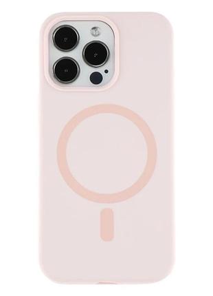 Чохол силіконовий glow silicone case з magsafe для iphone 13 pro max рожевий із мікрофіброю всередині