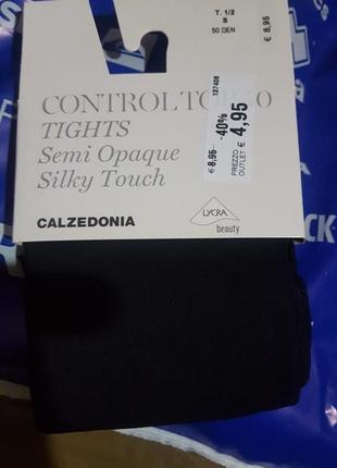 Плотные шелковистые моделирующие колготы calzedonia control top 50 silky touch