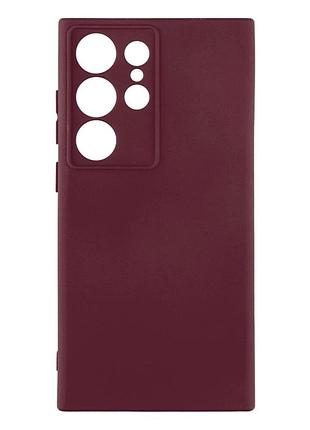 Чехол силиконовый full case для samsung galaxy s24 ultra 5g tpu с защитой камеры бордовый