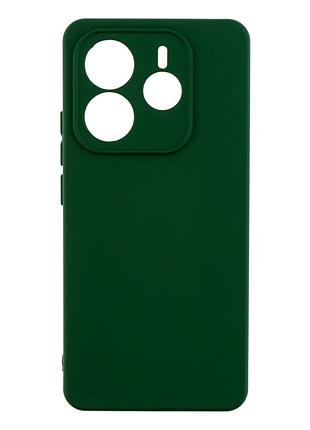 Чехол силиконовый full camera для xiaomi redmi note 14 5g с микрофиброй внутри защитный 71.dark green