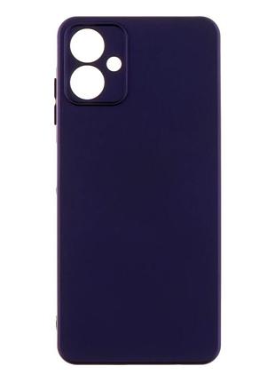 Чехол силиконовый full camera для samsung galaxy a06 a065 с микрофиброй защита камеры фиолетовый