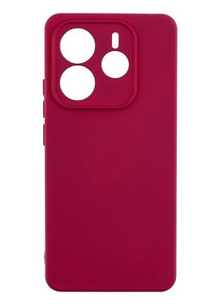 Чохол силіконовий full camera для xiaomi redmi note 14 5g з мікрофіброю всередині захисний бордовий