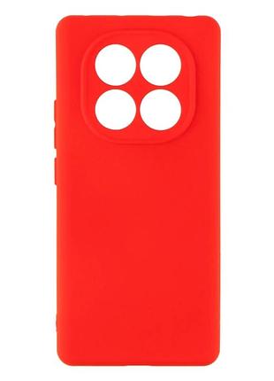 Чохол силіконовий full case для xiaomi redmi note 14 pro 4g із захистом камери червоний