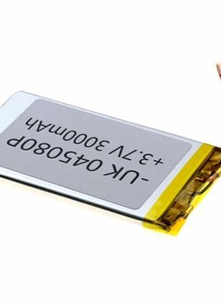 Внутренний аккумулятор 3000mah 3.7v 80х50х4мм для портативной электроники модель 045080р