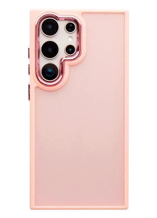 Чехол tpu+pc space ii color matte для samsung galaxy s24 ultra 5g защита камеры розовый