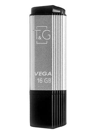 Usb флешка t&g 16gb для хранения данных серый компактный накопитель с usb 2.0 для переноски файлов