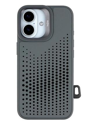 Чехол накладка kajsa splendid collection для iphone 17 с magsafe tpu микрофибра серый