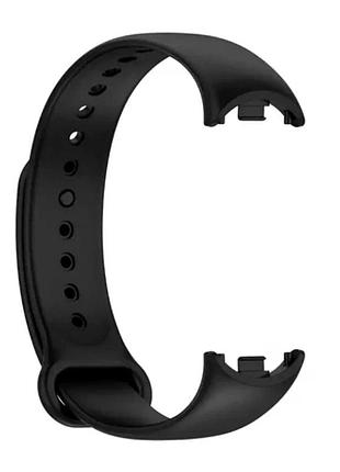 Ремешок силиконовый черный для mi band 8 9 10