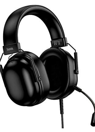 Навушники bluetooth hoco w113 50 мм 7.1 динамічні usb чорні для ігор і спілкування