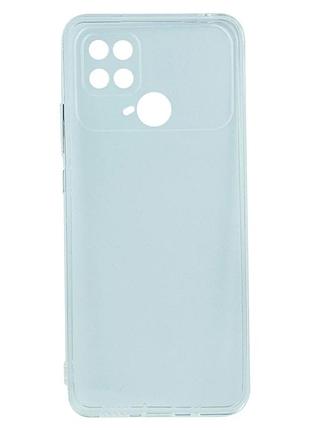 Прозрачный чехол tpu для xiaomi poco c40 4g универсальный с защитой камеры и усиленными углами прозрачный