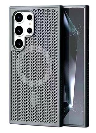 Чехол tpu+pc aerocool с magsafe для samsung galaxy s23+ 5g серый противоударный с защитой камеры