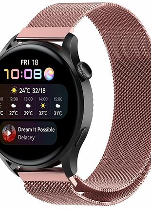 Ремешок 22мм milanese loop для samsung amazfit huawei металл розовый