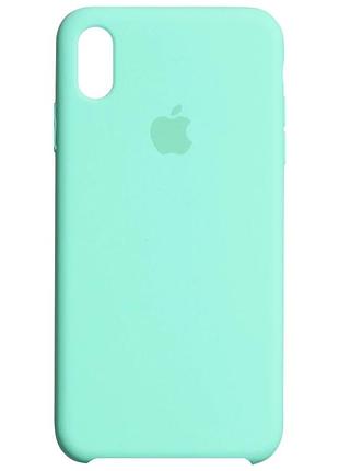 Чехол силиконовый для iphone xs max с микрофиброй внутри защитный цвет 47.spearmint