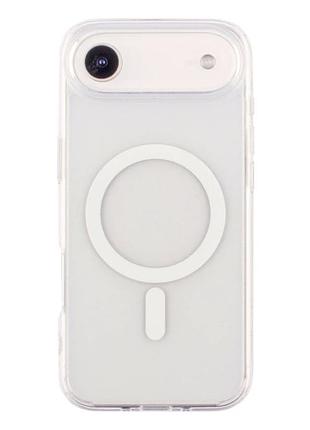 Чехол tpu+pc ultra hybrid с magsafe для iphone 17 air прозрачный с защитой камеры