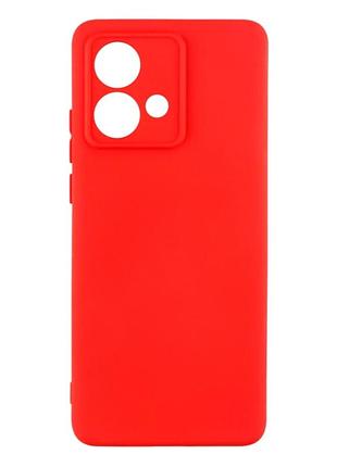 Чехол силиконовый full camera для motorola edge 40 neo с микрофиброй внутри красный