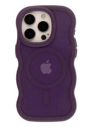 Чехол tpu+pc aquawave с magsafe для iphone 12 pro max противоударный фиолетовый с защитой камеры