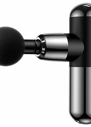 Ударний масажер 25 вт 6 режимів usb type-c чорний xo fg02 для глибокого масажу та відновлення м'язів