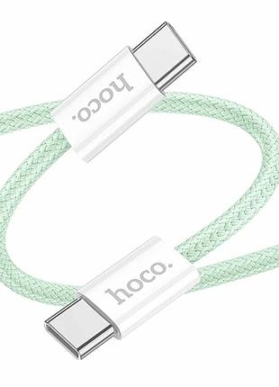Кабель usb type-c 60 w 1 м зелений для швидкого заряджання та передавання даних hoco x104